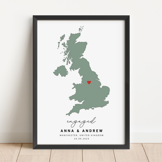 Engagement Map Print