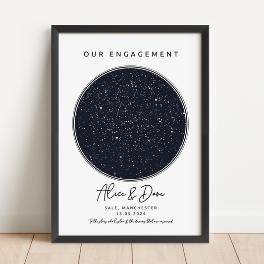 Personalised Star Map Print