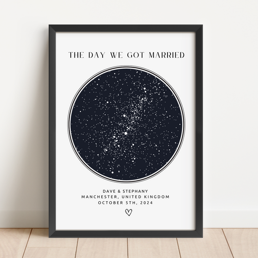 Personalised Star Map Print